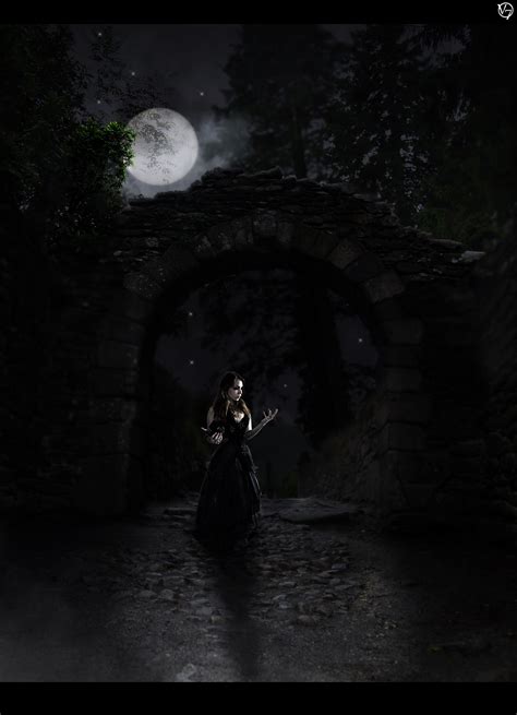 Wallpaper Photoshop Women Monochrome Fantasy Art Fantasy Girl Dark Night Moon Photo