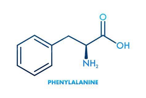 Premium Vector | PHENYLALANINE formula PHENYLALANINE molecular structure Vector illustration