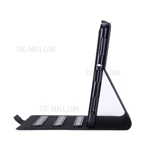 Wy 1595a Ultra Thin Carbon Fiber Texture Stand Leather Flip Case For