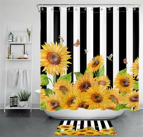 Stunning Floral Shower Curtain Set Bring The Beauty Of Butterflies