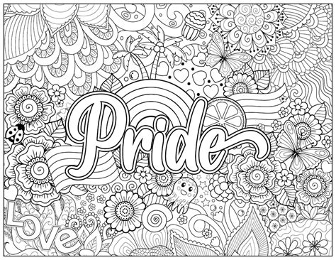 Pride Colouring Pride Coloring Printable Colouring Page Printable