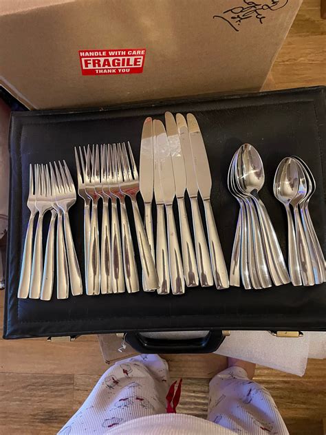 Oneida Heavy Flatware Set Stainless Steel 18/10, Fork 6, Salad Fork 5 ...