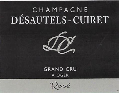 Champagne Desautels Cuiret RosÉ Grand Cru Ca Celeriers Cellar