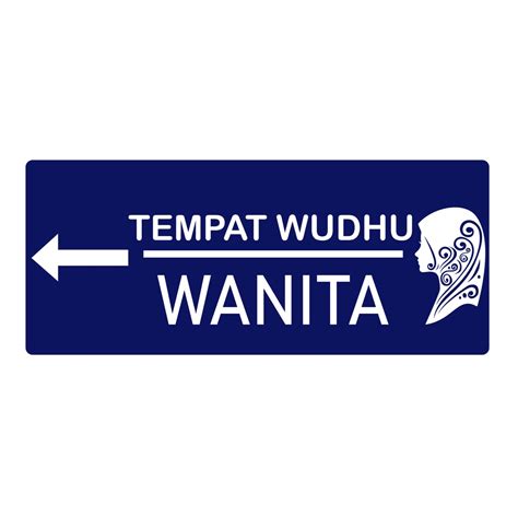 Jual Stiker Arah Petunjuk Tempat Wudhu Kiri Kanan Ukuran X Cm