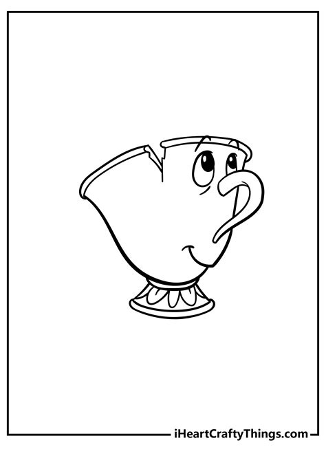 Beauty And The Beast Characters Coloring Pages Chip Nbkomputer