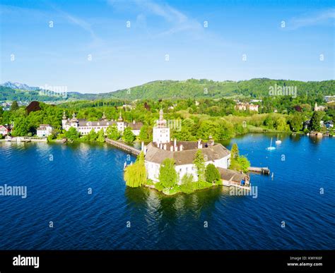 Gmunden Schloss Ort Or Schloss Orth On The Traunsee Lake Aerial