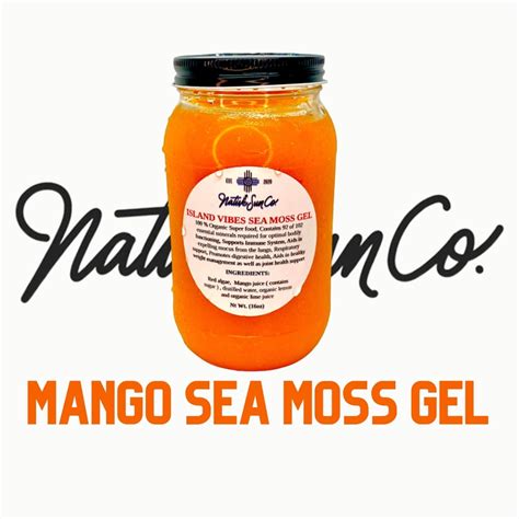 Mango Sea Moss Premium Sea Moss Gel Wildcrafted Jamaican Seamoss