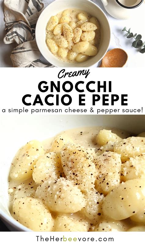 Gnocchi Cacio E Pepe Recipe Parmesan Pepper Pasta The Herbeevore