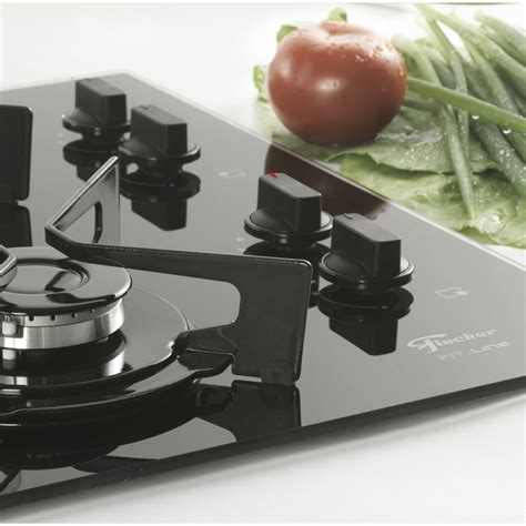 Cooktop 4B Fischer Fit Line a Gás Preto Bivolt Multisom