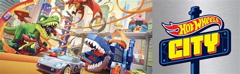 Hot Wheels Toy Car Track Set Super Police Station Playset With