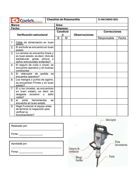 Pdf Checklist De Rotomartillo Compress Bkdblncst Jd