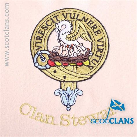 Stewart Clan Crest Embroidered Scotclans Free Worldwide Shipping