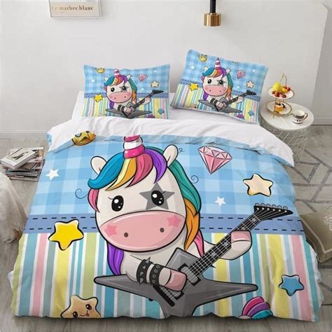 Housse De Couette Licorne De Dessin Anim D Motif Housse De Couette