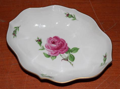 Meissen Kleine Porzellan Schale Rote Rose Ebay