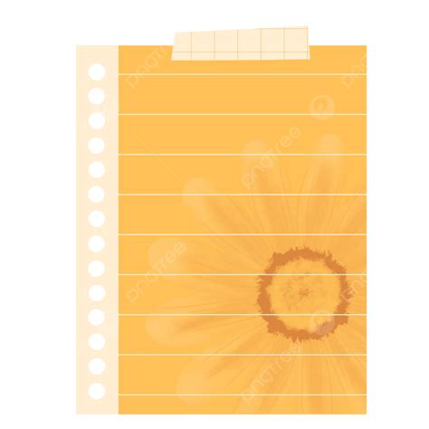 Taped Note Png Picture Yellow Flower Note With Tapes Paper Note