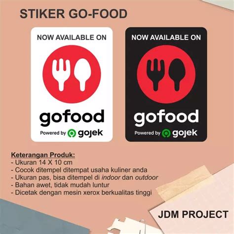 Jual Stiker Now Available Gofood Murah Uk X Shopee Indonesia