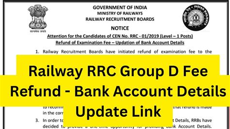 Railway Groupd Feerefund Railway Rrc Group D Fee Refund Bank