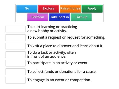 B1 Collocations Match Up