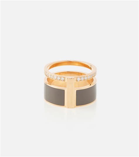 Berbere Chromatic Kt Rose Gold Ring With Diamonds In Metallic