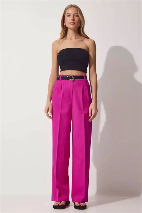 Buy Happiness Istanbul High Waist Wide Legs Trousers 2024 Online Zalora