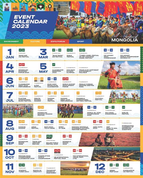 Welcome To Mongolia Event 2023” Calendar Embassy Of Mongolia