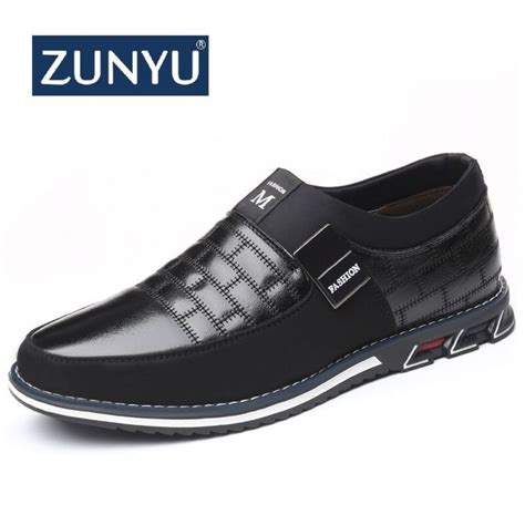 Genuine Leather Business Casual Loafers Men | Mens fashion casual shoes ...