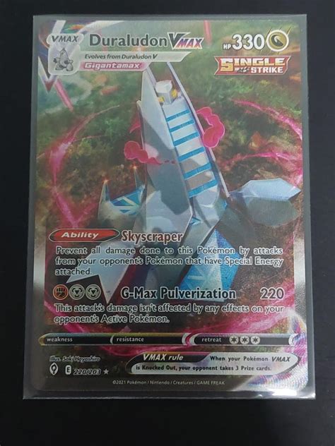 Pokemon TCG Evolving Skies Duraludon Vmax Alternate Art Hobbies