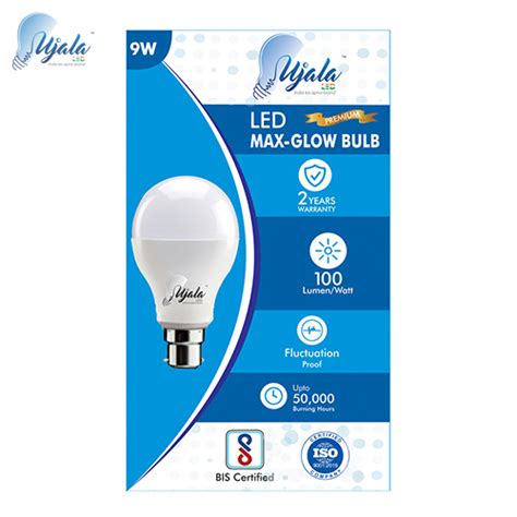 Buy Ujala Led W Max Glow Bulb Lumen Watt B Base Aluminium