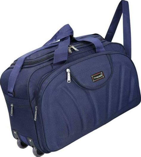 FEDRA Blue Polyester Strolley Duffle Bag With Wheels 60 L JioMart