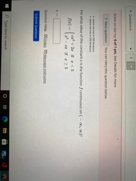 Solved X Question A Score On Last Try Of Pts See Chegg