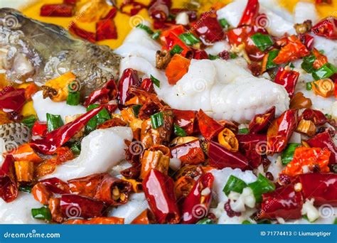 Sliced Fish In Hot Chili Oil Stock Image Image Of Chinese Freshwater