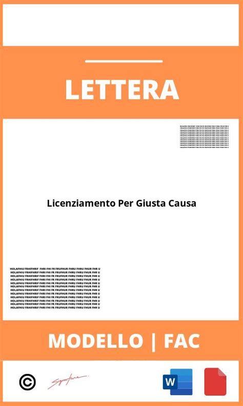 Fac Simile Lettera Licenziamento Per Giusta Causa Colf Hot Sex Picture