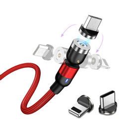 Detachable Rotating Cable Magnetic 3 In 1 3A Fast Charging 180 360 540