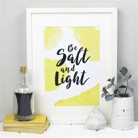 Be Salt And Light Print Christian Prints Scripture Art Print Bible