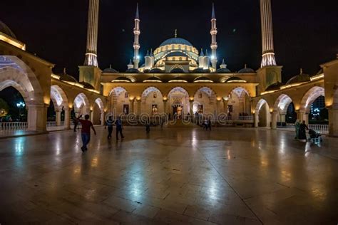 GROZNY, RUSSIA - JULY 9, 2017: Akhmad Kadyrov Mosque in Grozny ...