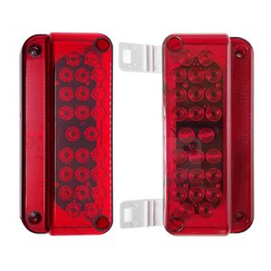 Pcs Rectangle Red Led Rv Stop Turn Tail Lights Limicar Led Trailer