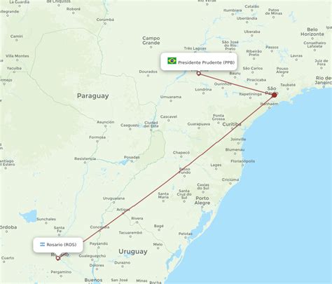 All Flight Routes From Presidente Prudente To Rosario Ppb To Ros