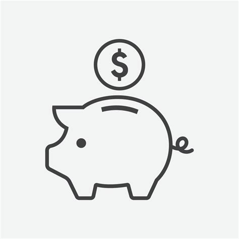 Piggy Bank Flat Icon Vector Illustration Piggy Bank Symbol Earning