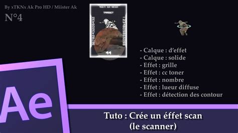 Tuto After Effect N Cr E L Effet Scan Le Scanner Youtube