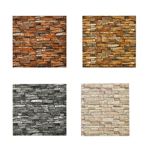 Farmhouse Wall Plank 3D Brick Living Room Wall Panels Set of 2 - Clearhalo