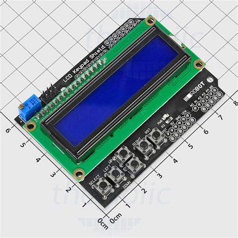 Arduino Lcd 1602 Keypad Shield Có Phím Chức Năng 5vdc Nền Xanh Dương