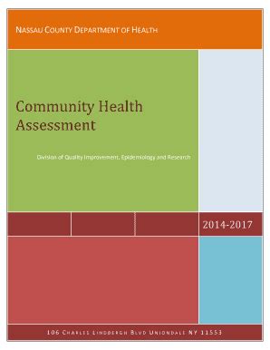 Fillable Online Nassaucountyny Community Health Assessment Nassau