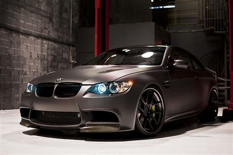 Hd Wallpaper Bmw M3 F80 Matte Black Car Rear View Night City