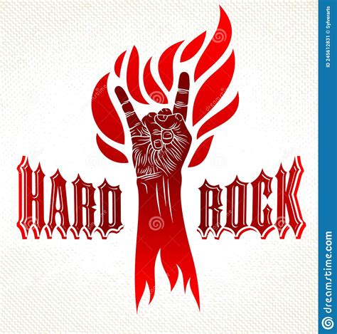 Sinal De Rock On Fire Hot Music Rock And Roll Gesture In Flames Hard