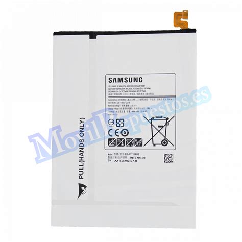 Bater A Eb Bt Abe Para Samsung Galaxy Tab S Pulgadas T