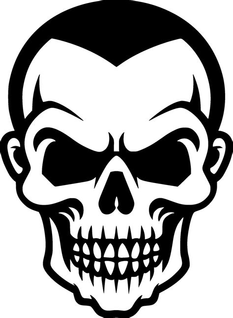 Skull, Black and White Vector illustration 27209368 Vector Art at Vecteezy