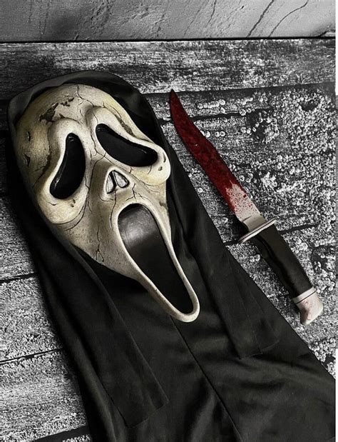 Scream 6 Billy Loomis Ghostface Mask Rehaul With Resin Buck 120 Knife