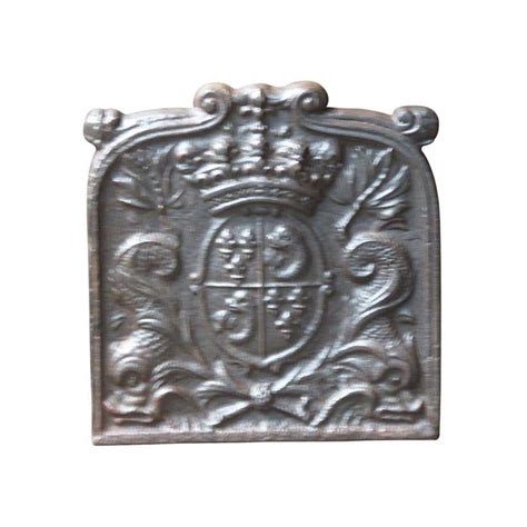 18th Century French Louis Xiv Fireback With The Coat Of Arms Of France