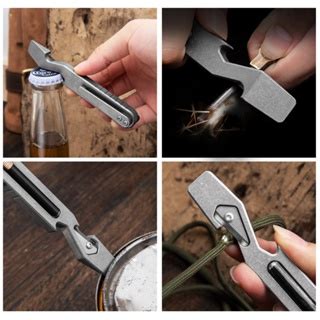 Cnedc Titanium Alloy Pry Bar Bottle Opener Screwdriver Edc