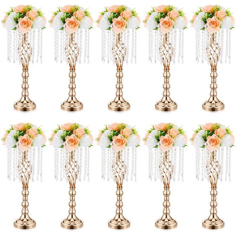 Pcs Inches Wedding Centerpieces For Tables Crystal Flower Stand